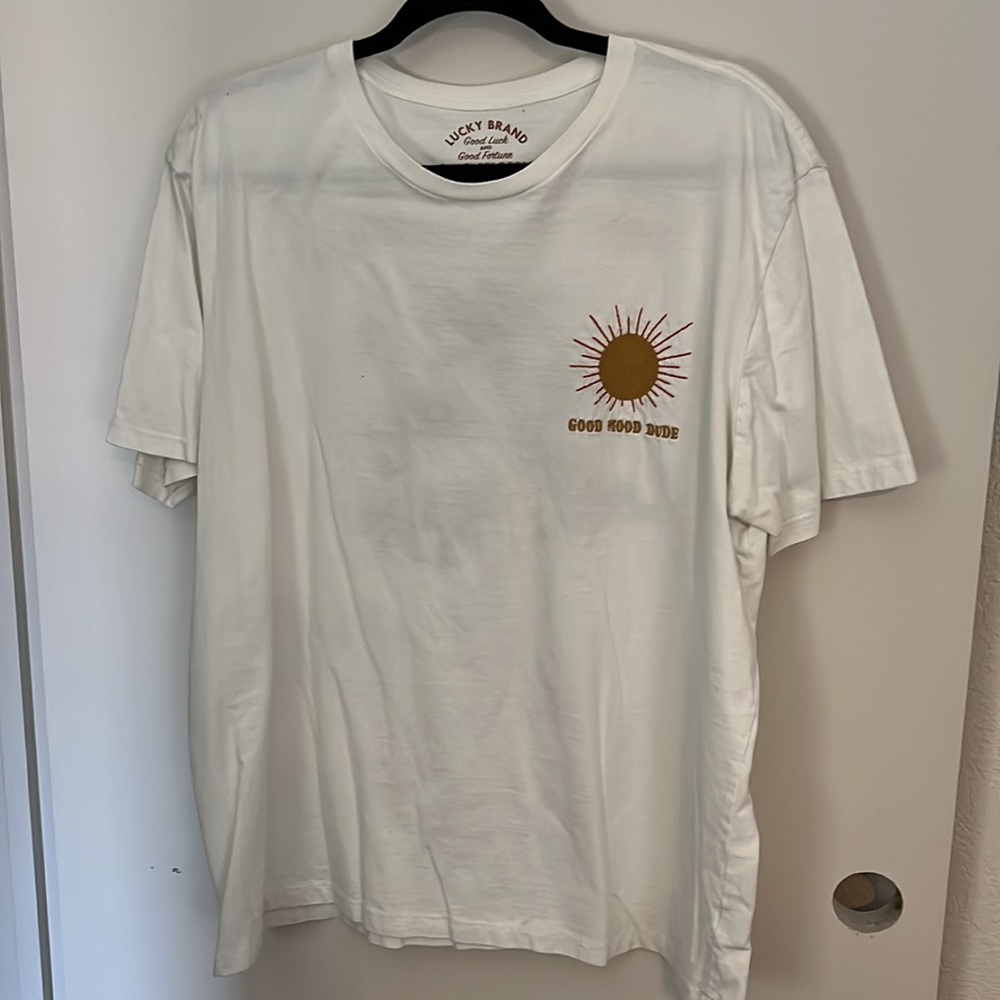 Lucky Brand Good Mood Dude T-Shirt! Sewn In Image